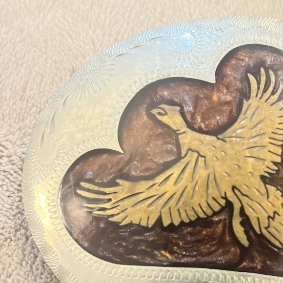 Rare vintage handcrafted belt buckle and belt made in the U.S.A - Picture 6 of 8